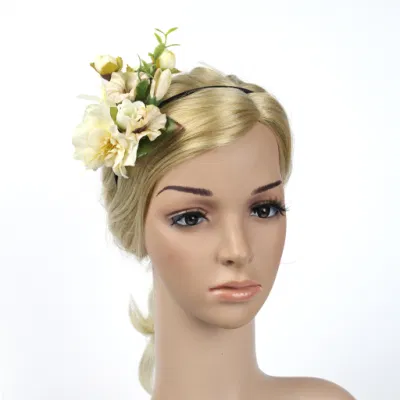 Coronas de flores informales inteligentes, diademas, guirnalda, brocha, tocado de flores, aros para el pelo para niñas
